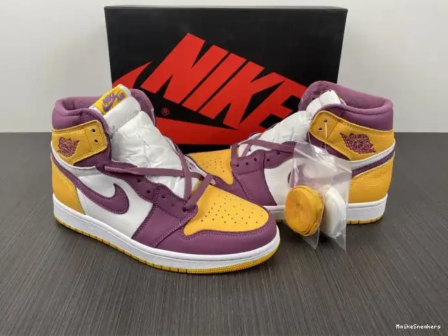 MaikeSneakers 555088-706 Jordan Air High 1 OG Brotherhood 0529